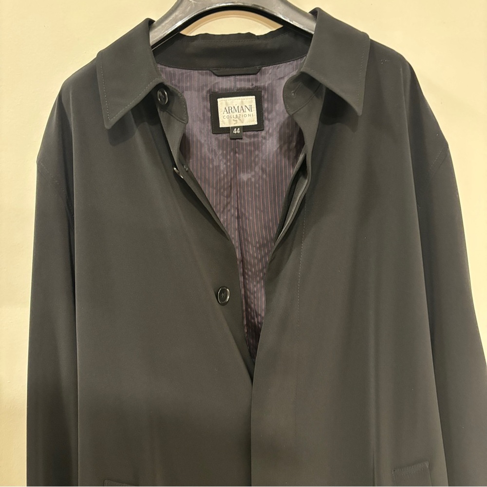 Georgio Armani Collezioni Black Trench Coat (Mint Condition)